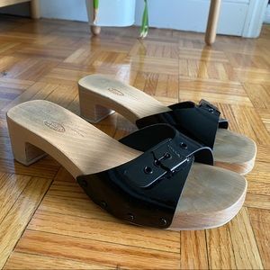 Dr Scholl’s wood platform sandals